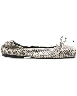 Jacquemus Square Ballet Flats - White