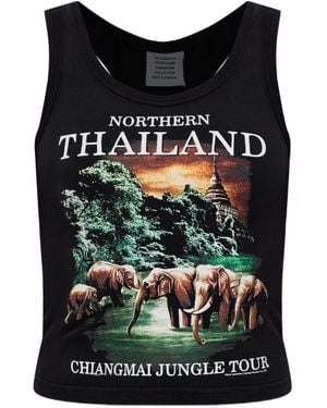 Vetements Graphic Top - Black