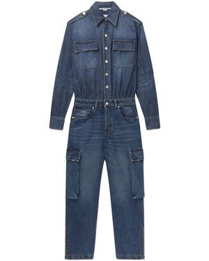 Stella McCartney Denim Cargo Jumpsuit - Blue