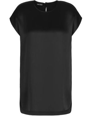 Giorgio Armani Short-Sleeve Blouse - Black
