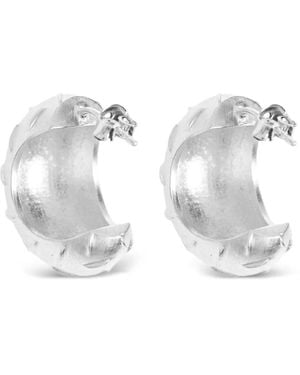 MISBHV Textured Hoop Earrings - Natural