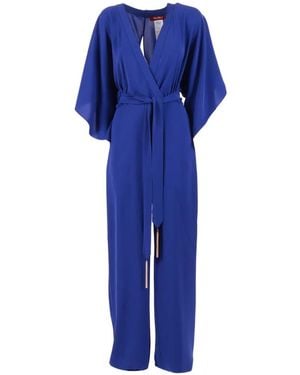 Max Mara Belted Kimono Jumpsuit - Blue