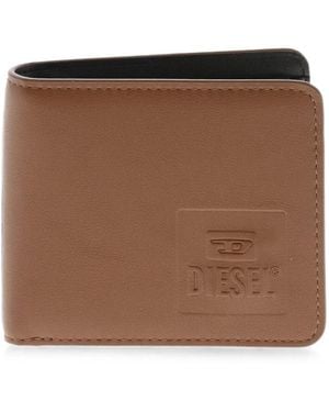 DIESEL Debossed-Logo Wallet - Brown