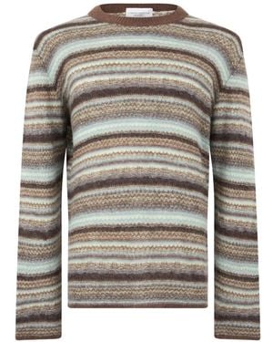 Roberto Collina Striped Sweater - Gray