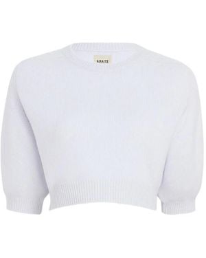 KHAITE Short Sleeve Top - White