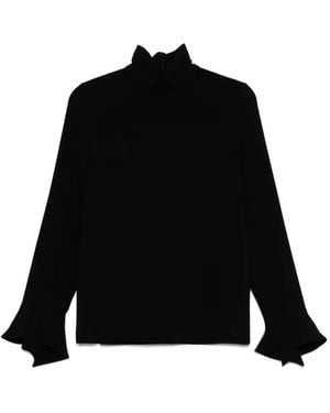 Alberto Biani High-Neck Blouse - Black