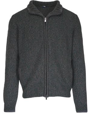 Fedeli Cardigan Con Zip - Grigio