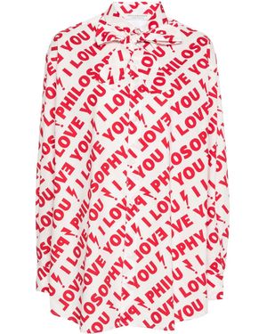 Philosophy Di Lorenzo Serafini I Love You Philosophy Long Shirt - Red
