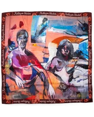 Kidsuper And Painting Silk Scarf - Blue