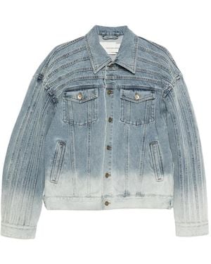 Feng Chen Wang Button-Up Denim Jacket - Blue