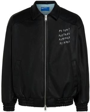 KARL LAGERFELD X Pietro Terzini Faux-Leather Jacket - Black