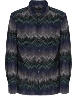 Missoni シェブロンパターン シャツ - ブルー