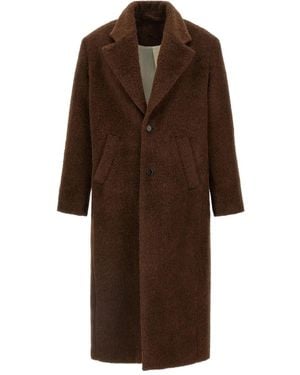 Séfr Brushed Alois Wool Coat - Brown