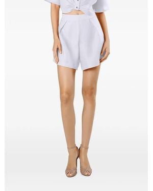 Mia Peculiar Tailored Linen Shorts - White