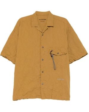 and wander Camisa Con Pliegues De Manga Corta - Neutro