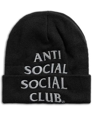 ANTI SOCIAL SOCIAL CLUB Bonnet À Logo Brodé - Noir