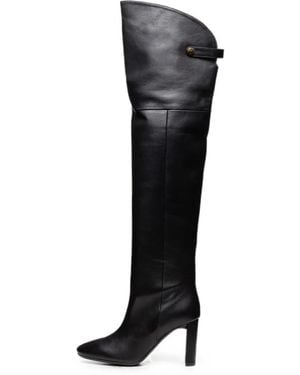 Poche Paris Botas Por Encima De La Rodilla - Negro