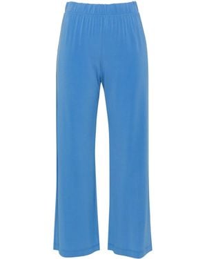 Le Tricot Perugia Elasticated-Waistband Cropped Trousers - Blue