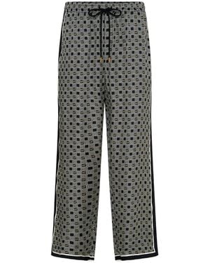 CAMILLA Elastic-waist Silk Trousers - グレー