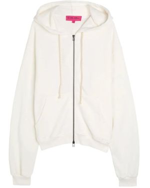 The Elder Statesman Zip hooded hoodie - Blanco