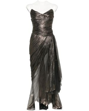 Maria Lucia Hohan Metallic-Effect Lace-Up Dress - White