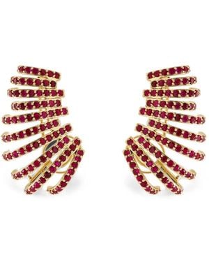 Jewels Aficionado Orecchini Margaux Con Rubini - Bianco