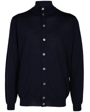 FILIPPO DE LAURENTIIS Cardigan À Boutonnière Devant - Blue