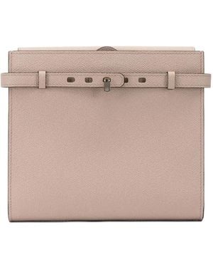 Valextra B-Tracollina Leather Cross Body Bag - Natural