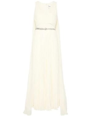 Roland Mouret Pleated V-Neck Dress - White
