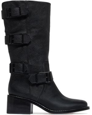 Bernardo 1946 65Mm Triple-Buckle Leather Boots - Black
