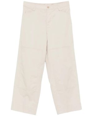 Aspesi Straight-Leg Panelled Trousers - White