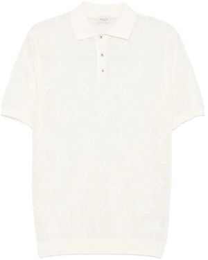 GALLIA Cotton Polo Shirt - White