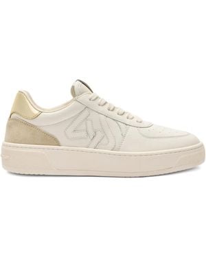 Stuart Weitzman Sw Courtside Logo-Detail Trainers - White