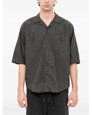Andrea Ya'aqov Patch-Pocket Short-Sleeve Shirt - Grey