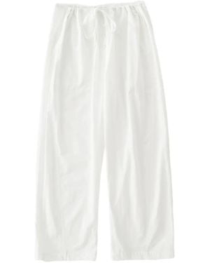 Studio Nicholson Ventura Tie-Waist Placket Trousers - White
