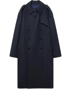Paltò Trench Luca À Boutonnière Croisée - Blue