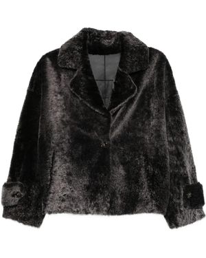 Manzoni 24 Shearling Button Jacket - Black