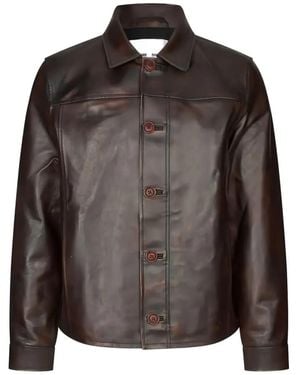 Samsøe & Samsøe Samilton Leather Jacket - Brown