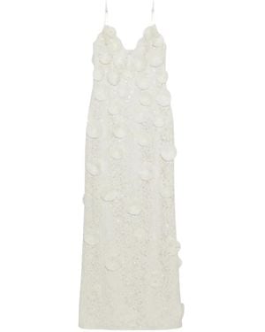 Jonathan Simkhai Maven Floral-Raffia Slim-Fit Maxi Dress - White