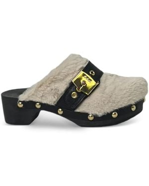 Scholl Pescura Alaska Faux-Fur Mules - Natural