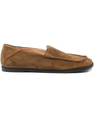 Dear Frances Drew Suede Loafers - Brown