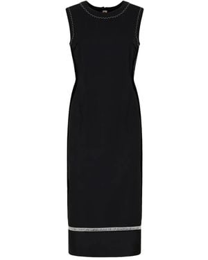 Marni Stitched-Detail Sleeveless Midi Dress - Black