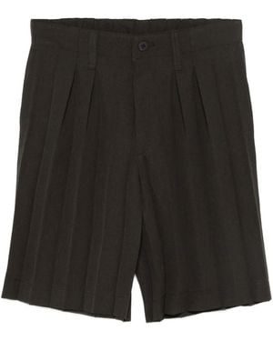 Homme Plissé Issey Miyake Shorts Mit Bundfalten - Schwarz