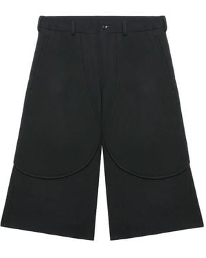 COMME DES GARÇON BLACK Curved-Overlay Shorts - Black