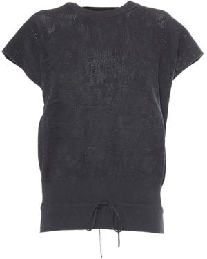 Fabiana Filippi Top con motivo floral en jacquard - Gris