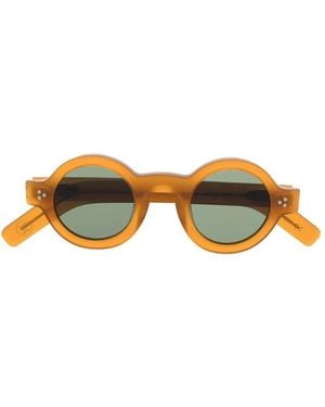 Lesca Round-Frame Tinted Sunglasses - Yellow