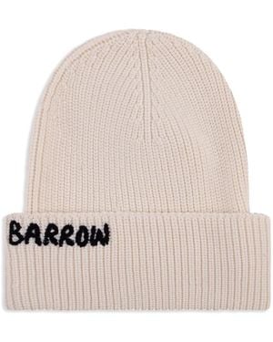 Barrow Embroidered-Logo Beanie Hat - Natural