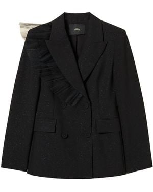 Twinset Double-Breasted Blazer - Black