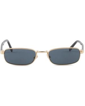 Prada Sunglasses With The Iconic Metal Plaque - Blue