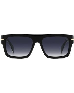 David Beckham Rectangle-Frame Sunglasses - Blue